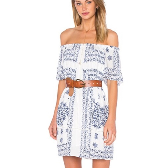 ❌ SOLD ❌ Heartloom Dress Ria Dress Mykonos Color White Blue Revolve Dress Size S - Picture 9 of 9